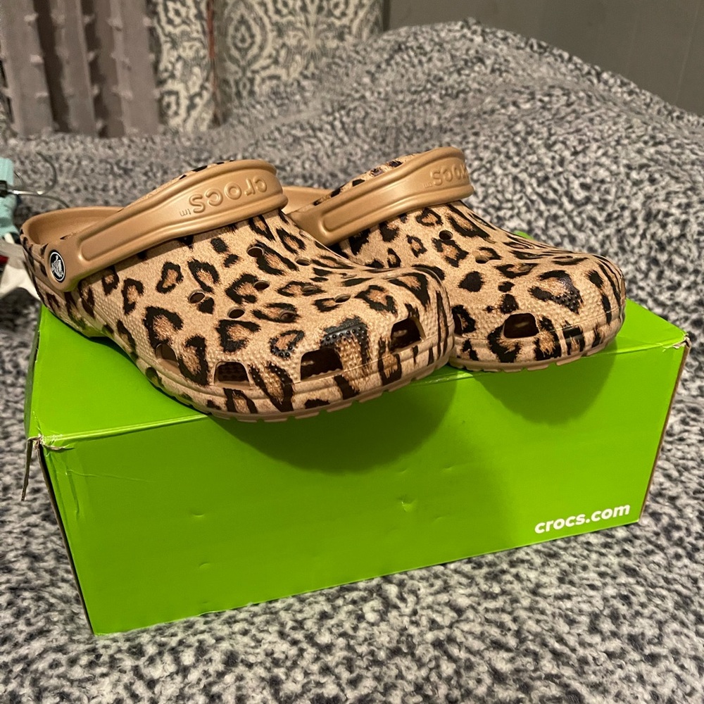Cheetah Crocs